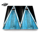 Sky Blue Triangle Cornhole Boards - Pro Solution Lite Series