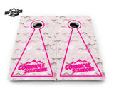 Glow Hole White Cornhole Boards - Pro Solution Lite Series