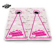 Glow Hole White Cornhole Boards - Pro Solution Lite Series