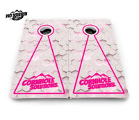Glow Hole White Cornhole Boards - Pro Solution Lite Series
