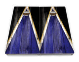 Team Color Triangle Cornhole Boards - Professional Tournament Series
