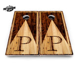 Wooden Triangle Letter Cornhole Boards - Pro Solution Lite Series