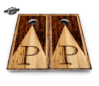 Wooden Triangle Letter Cornhole Boards - Pro Solution Lite Series