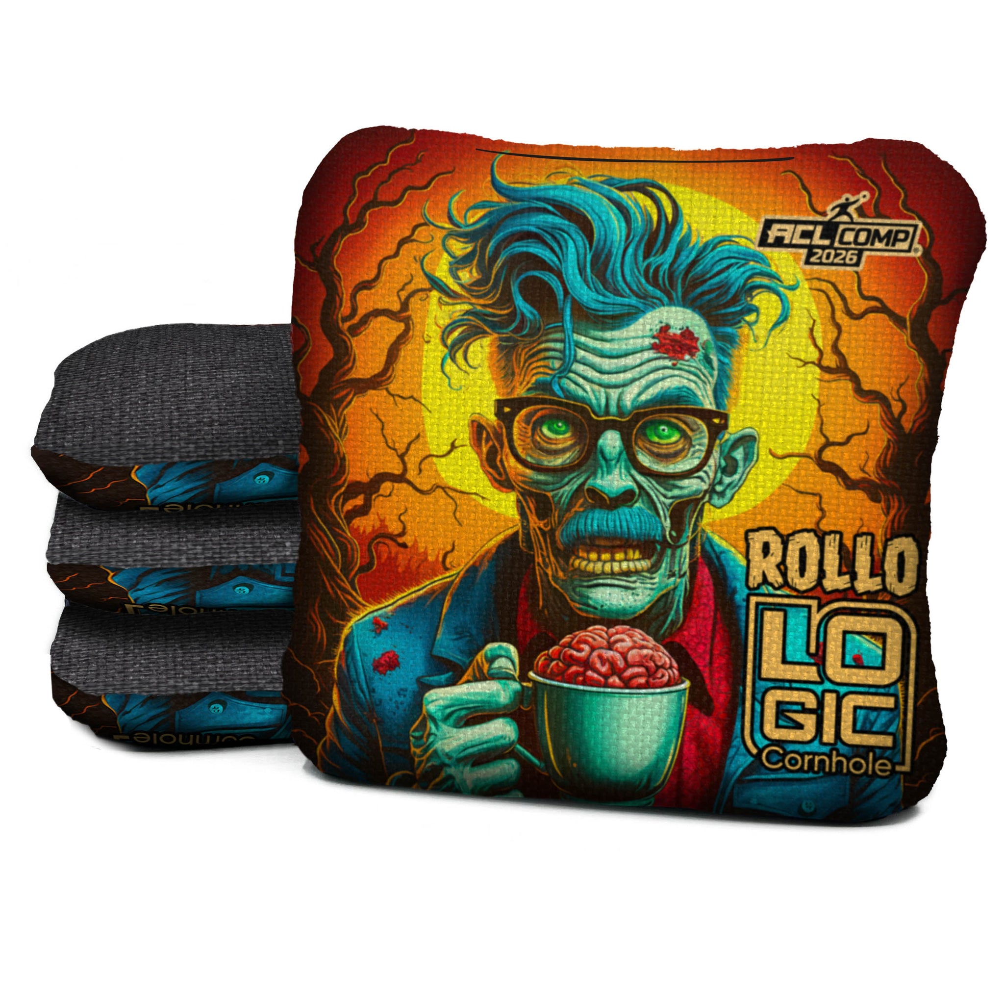 Logic Cornhole Zombie Brain Tea  - ACL PRO/COMP BAGS - MULTIPLE BAG SERIES - Set of 4 bags