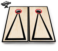 Red/Black Hole Ring Cornhole Boards - Pro Solution Elite Series