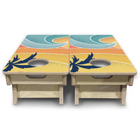 Mini Cornhole Boards - Retro Beach