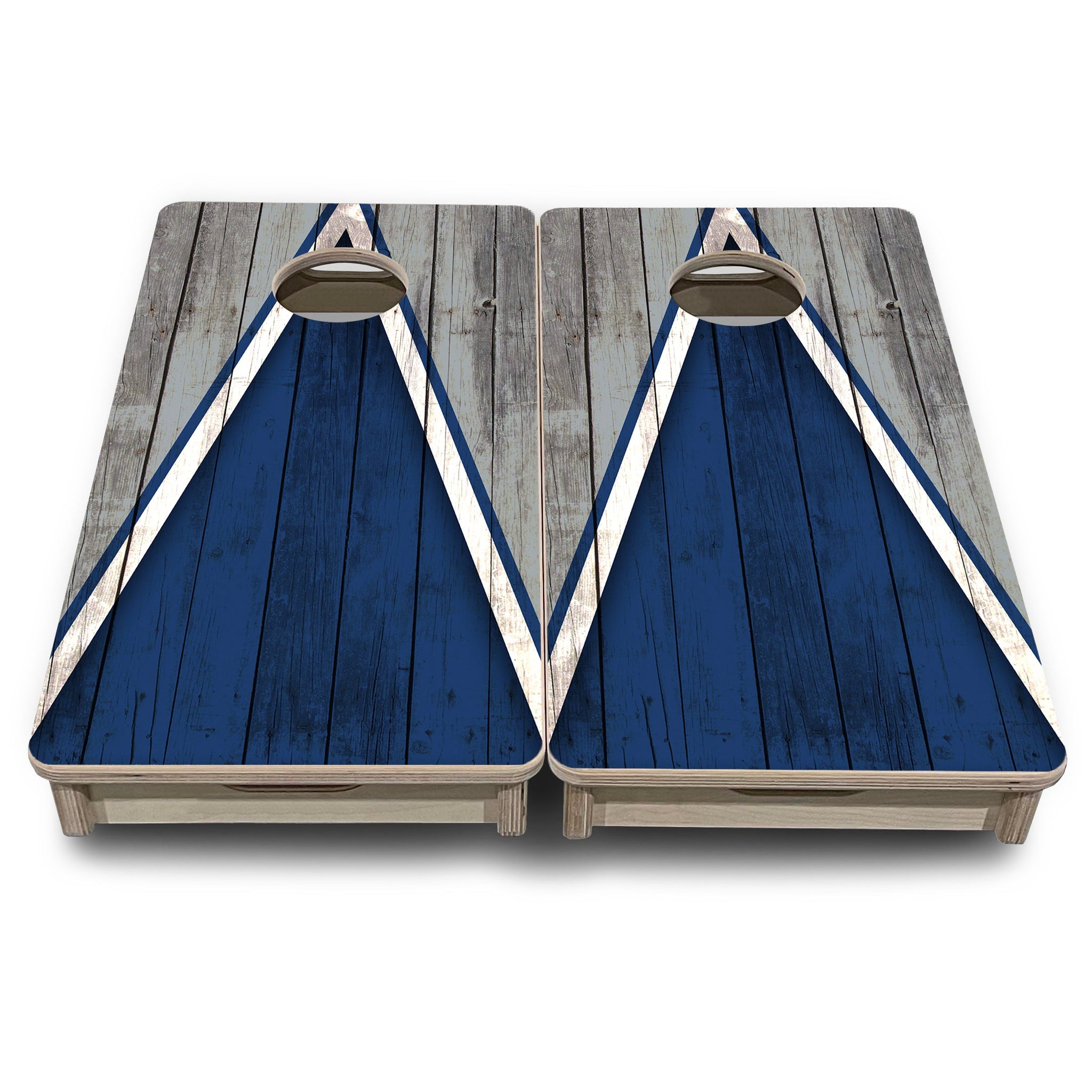 Mini Cornhole Boards - Team Color Triangle