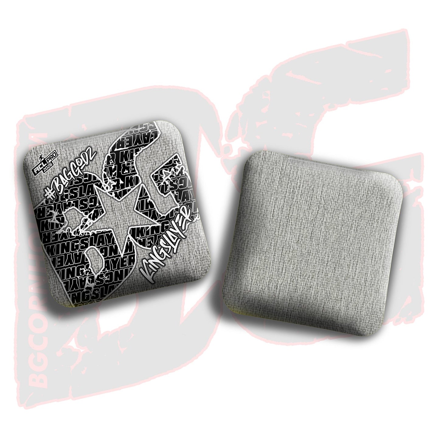 BG Cornhole 2026 KINGSLAYER "Silver Colormatch" - ACL Pro Stamped Cornhole Bags - SET OF 4 BAGS