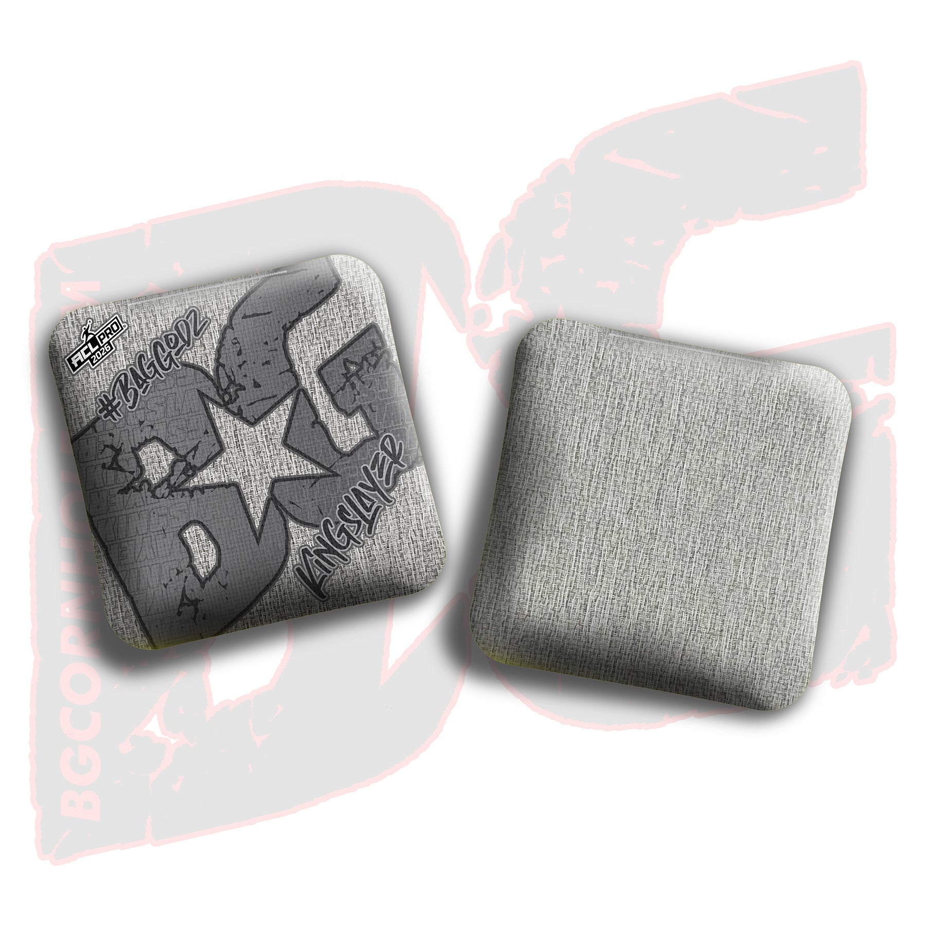 BG Cornhole 2026 KINGSLAYER "Silver Colormatch" - ACL Pro Stamped Cornhole Bags - SET OF 4 BAGS