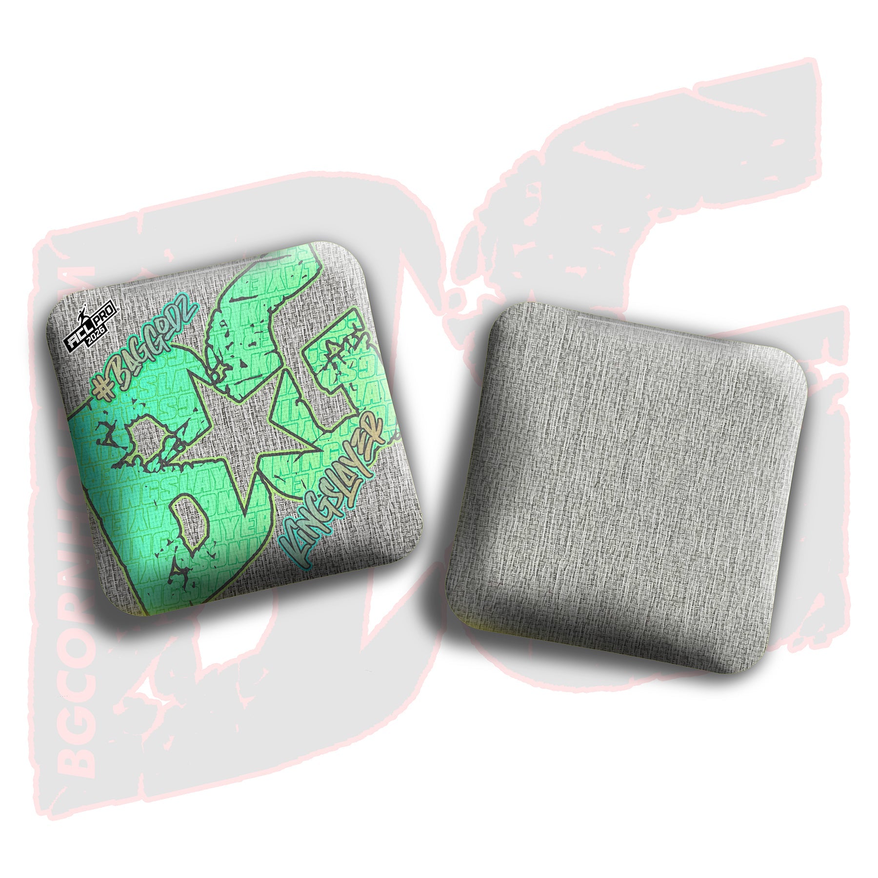 BG Cornhole 2026 KINGSLAYER "Silver Colormatch" - ACL Pro Stamped Cornhole Bags - SET OF 4 BAGS