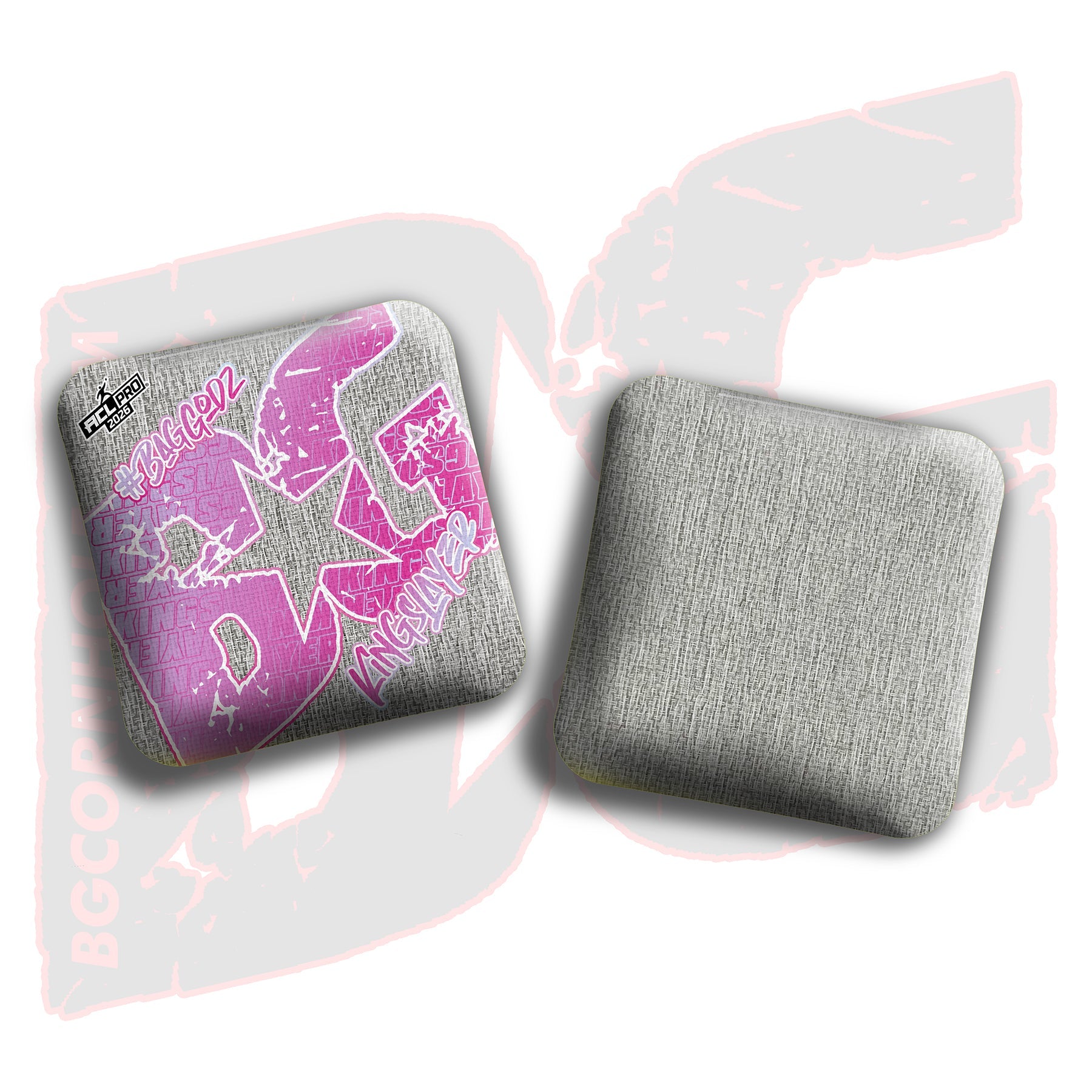 BG Cornhole 2026 KINGSLAYER "Silver Colormatch" - ACL Pro Stamped Cornhole Bags - SET OF 4 BAGS
