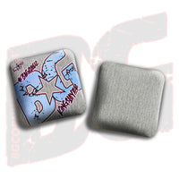BG Cornhole 2026 KINGSLAYER "Silver Colormatch" - ACL Pro Stamped Cornhole Bags - SET OF 4 BAGS