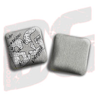BG Cornhole 2026 KINGSLAYER "Silver Colormatch" - ACL Pro Stamped Cornhole Bags - SET OF 4 BAGS