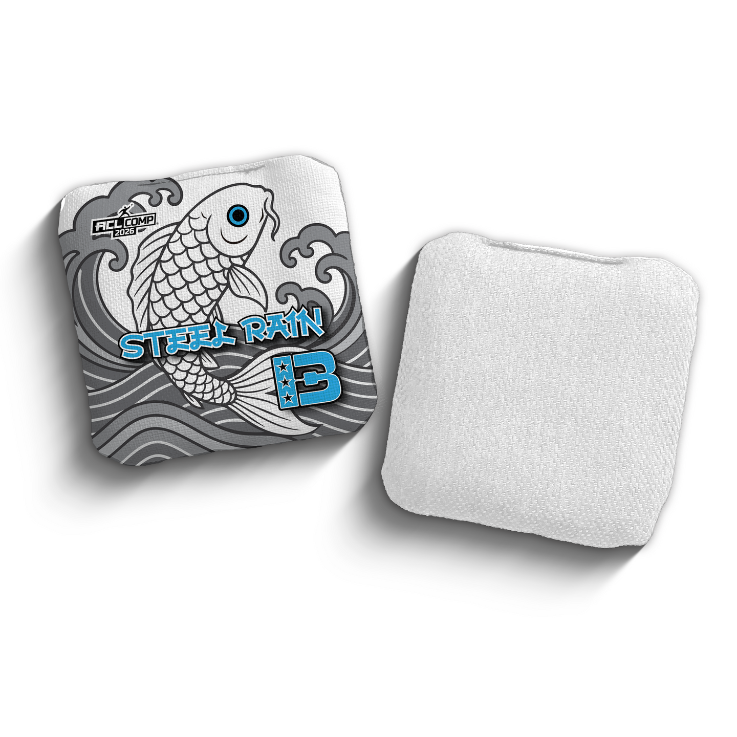 2026 Brotherhood Cornhole Steel Rain Koi Fish Edition ACL Pro Stamped Cornhole Bags