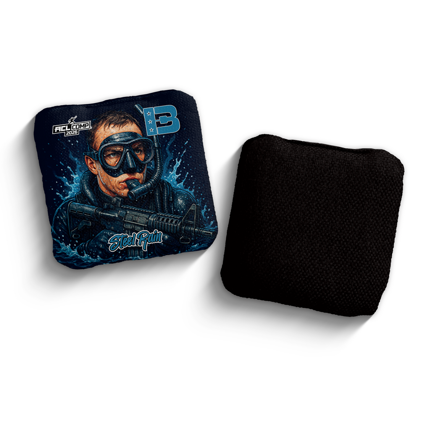 2026 Brotherhood Cornhole Steel Rain Navy Seal Edition ACL Comp Stamped Cornhole Bags