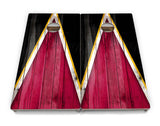 Team Color Triangle Cornhole Boards - Professional Tournament Series