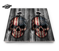 Skull Flag Cornhole Boards - Pro Solution Lite Series