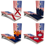 State Flags Alabama to Georgia Cornhole Boards - Professional Tournament Series