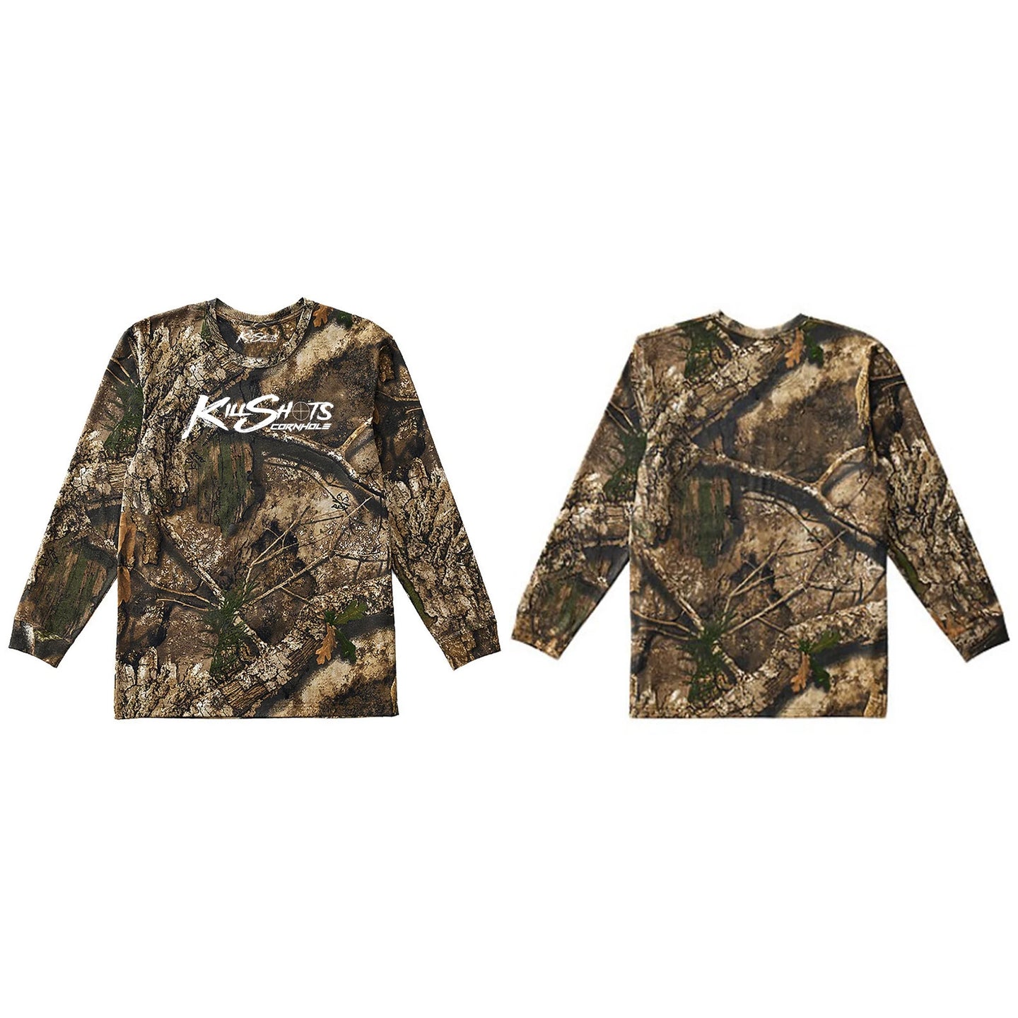 Killshots Cornhole "Realtree® Camo" Long Sleeve Cotton Tee