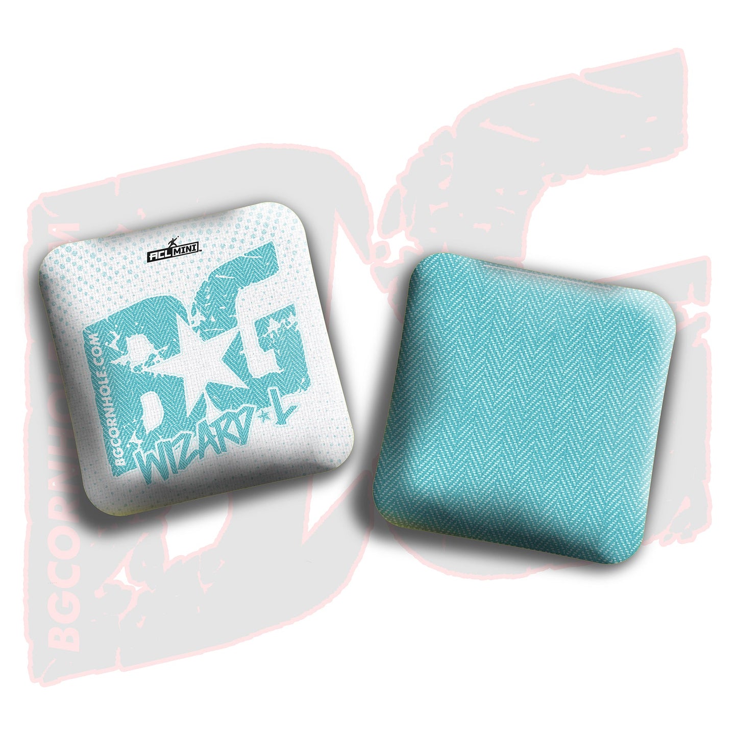 BG Cornhole 2025 BG Wizard L 4" Mini Cornhole Bags - “Aqua Di Gio” - Set of 4 Bags