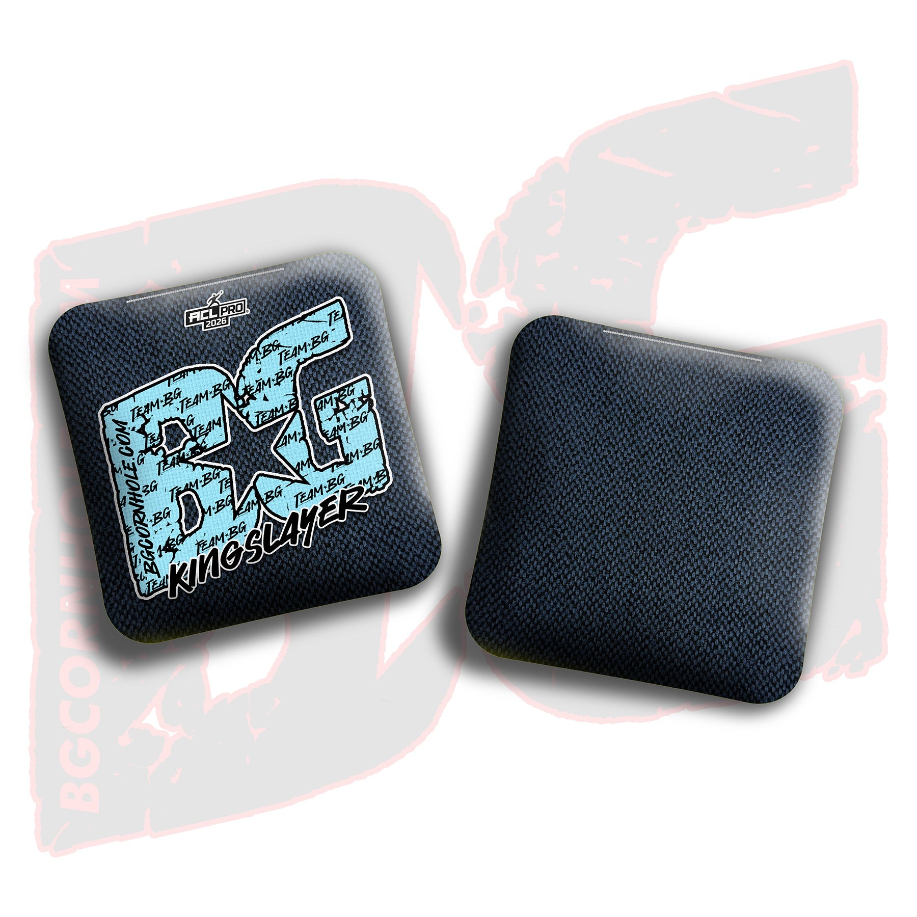 BG Cornhole 2026 Multiple Bag Models "Baby Blue Logo Colormatch" - ACL Pro Stamped Cornhole Bags - SET OF 4 BAGS