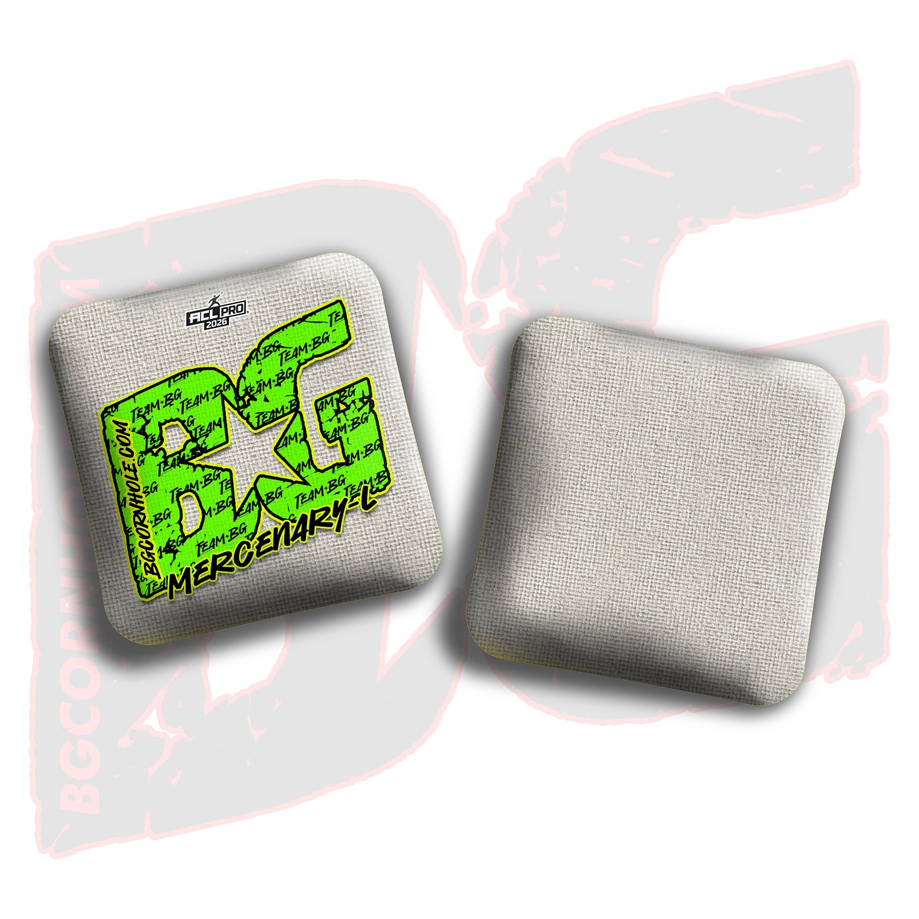 BG Cornhole 2026 Multiple Bag Models "Green Logo Colormatch" - ACL Pro Stamped Cornhole Bags - SET OF 4 BAGS