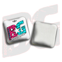 BG Cornhole 2026 Multiple Bag Models "Miami Split Logo Colormatch" - ACL Pro Stamped Cornhole Bags - SET OF 4 BAGS