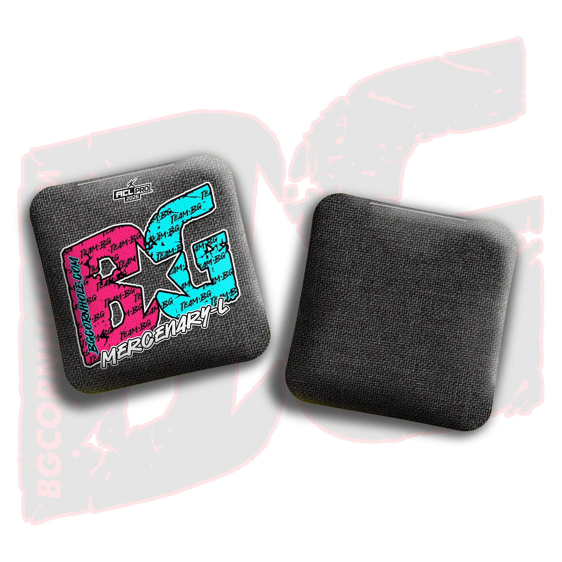 BG Cornhole 2026 Multiple Bag Models "Miami Split Logo Colormatch" - ACL Pro Stamped Cornhole Bags - SET OF 4 BAGS