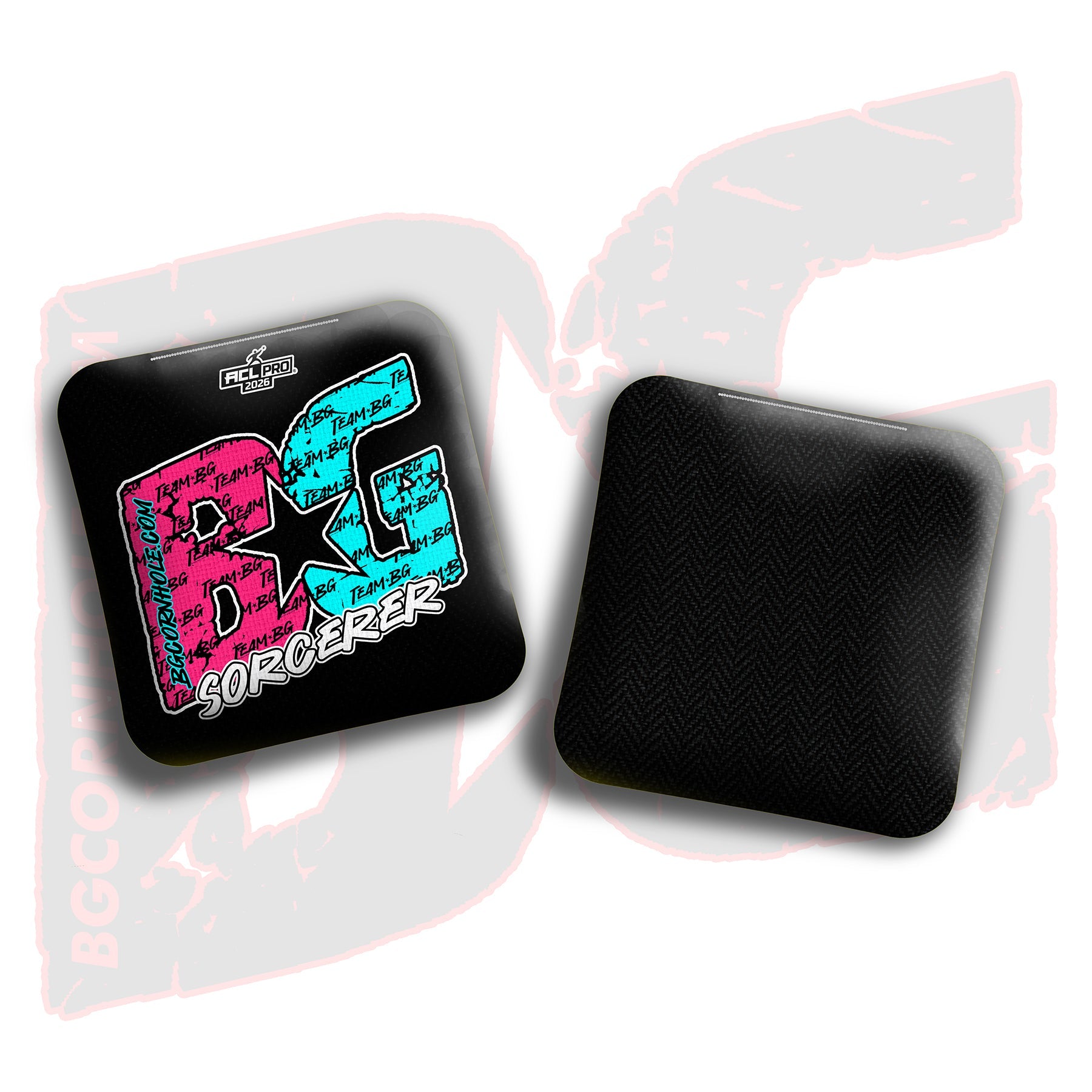 BG Cornhole 2026 Multiple Bag Models "Miami Split Logo Colormatch" - ACL Pro Stamped Cornhole Bags - SET OF 4 BAGS