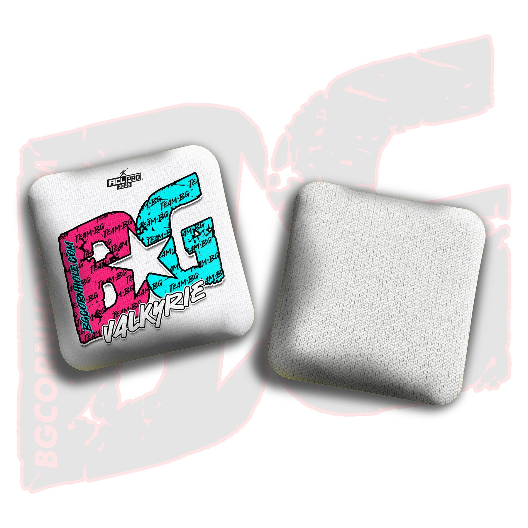 BG Cornhole 2026 Multiple Bag Models "Miami Split Logo Colormatch" - ACL Pro Stamped Cornhole Bags - SET OF 4 BAGS