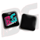 BG Cornhole 2026 Multiple Bag Models "Miami Split Logo Colormatch" - ACL Pro Stamped Cornhole Bags - SET OF 4 BAGS