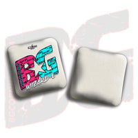 BG Cornhole 2026 Multiple Bag Models "Miami Split Logo Colormatch" - ACL Pro Stamped Cornhole Bags - SET OF 4 BAGS