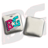 BG Cornhole 2026 Multiple Bag Models "Miami Split Logo Colormatch" - ACL Pro Stamped Cornhole Bags - SET OF 4 BAGS