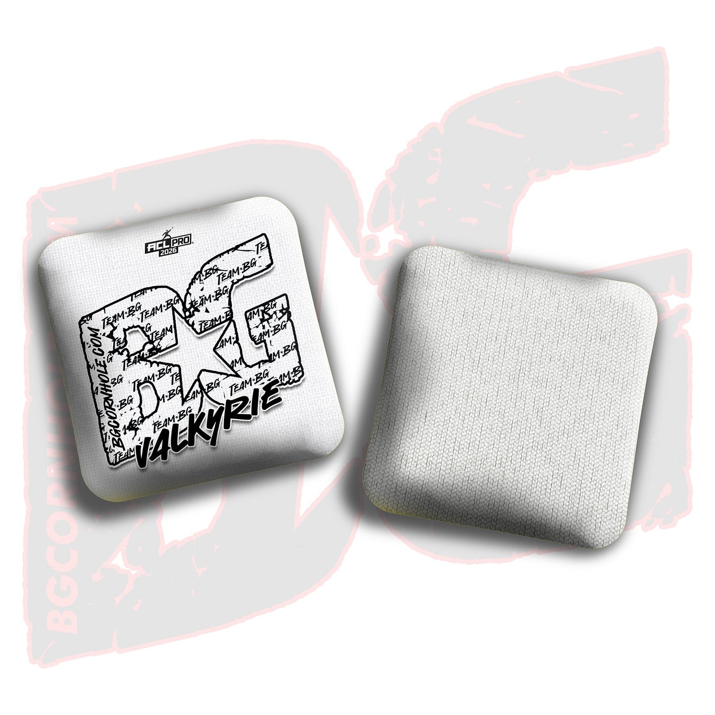 BG Cornhole 2026 Multiple Bag Models "White Logo Colormatch" - ACL Pro Stamped Cornhole Bags - SET OF 4 BAGS