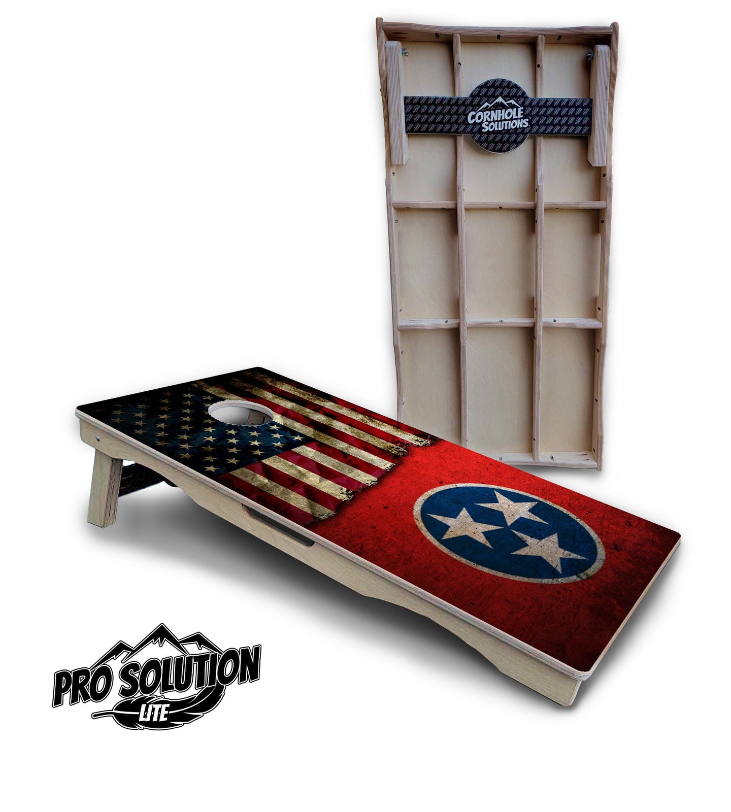 TN/USA Red Flag Design Cornhole Boards - Pro Solution Lite Series