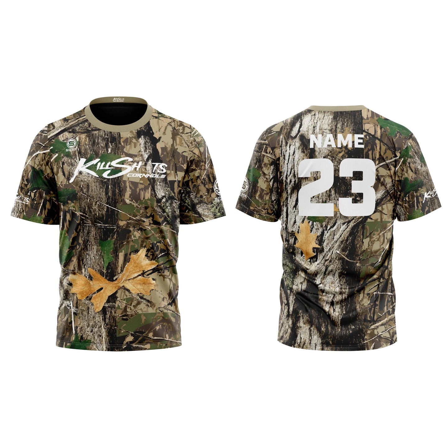 Killshots Cornhole Sublimated Premium Sports Jersey - "Tree Camo"
