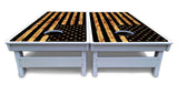 Burnt Rustic Flag Cornhole Boards - All Weather Series