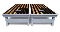 Burnt Rustic Flag Cornhole Boards - All Weather Series