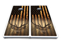 Hidden Deer & Fish Cornhole Boards - All Weather Series