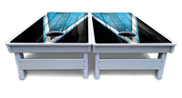 Sky Blue Triangle Cornhole Boards - All Weather Series