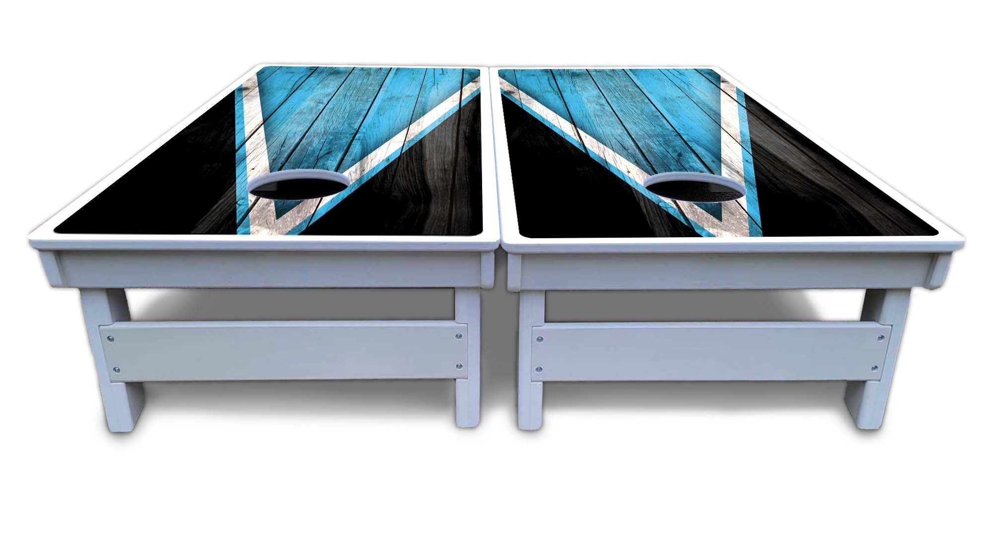 Sky Blue Triangle Cornhole Boards - All Weather Series