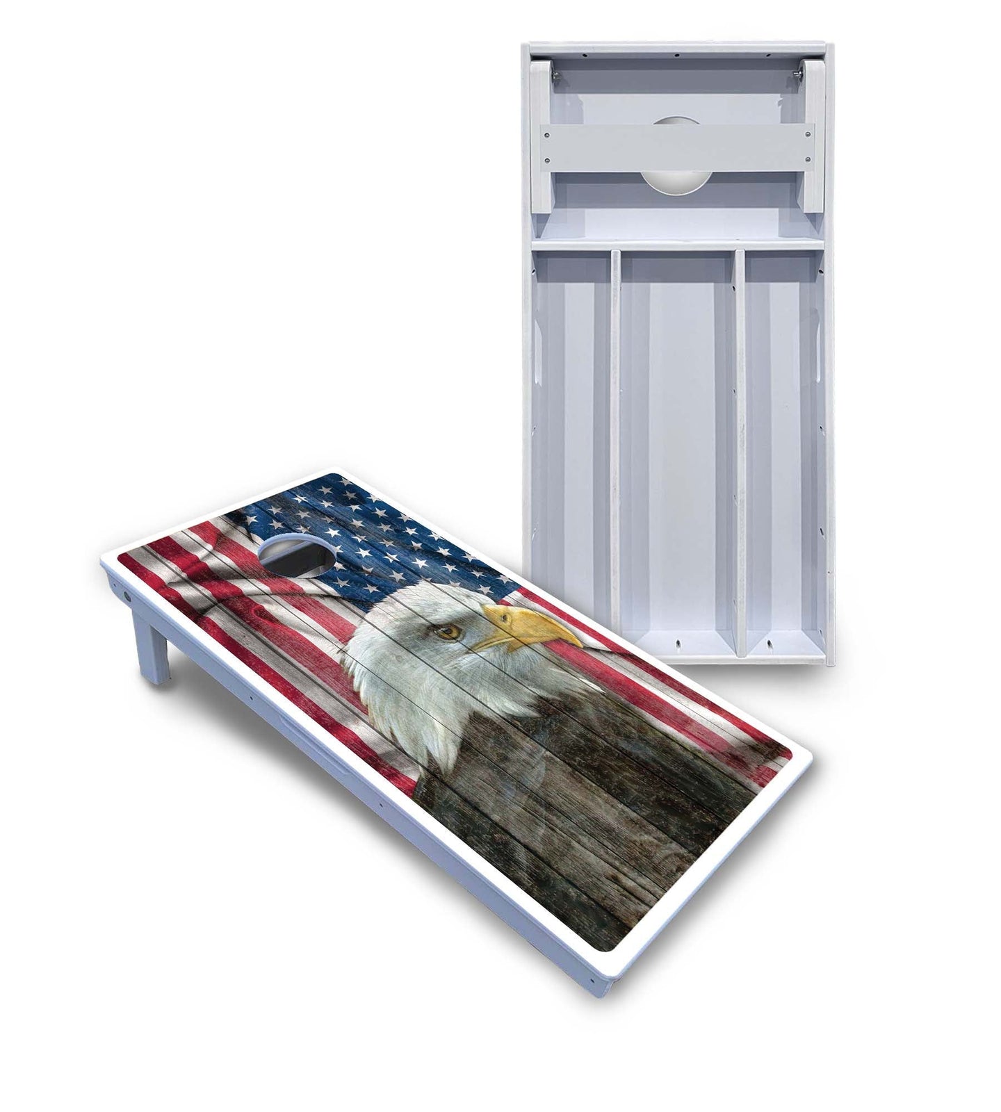 Faded Eagle Flag Cornhole Boards - All Weather Series