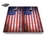 Weathered Flag Cornhole Boards - Pro Solution Lite Series