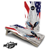 Eagle Triangle Whitewash Cornhole Boards - Pro Solution Lite Series