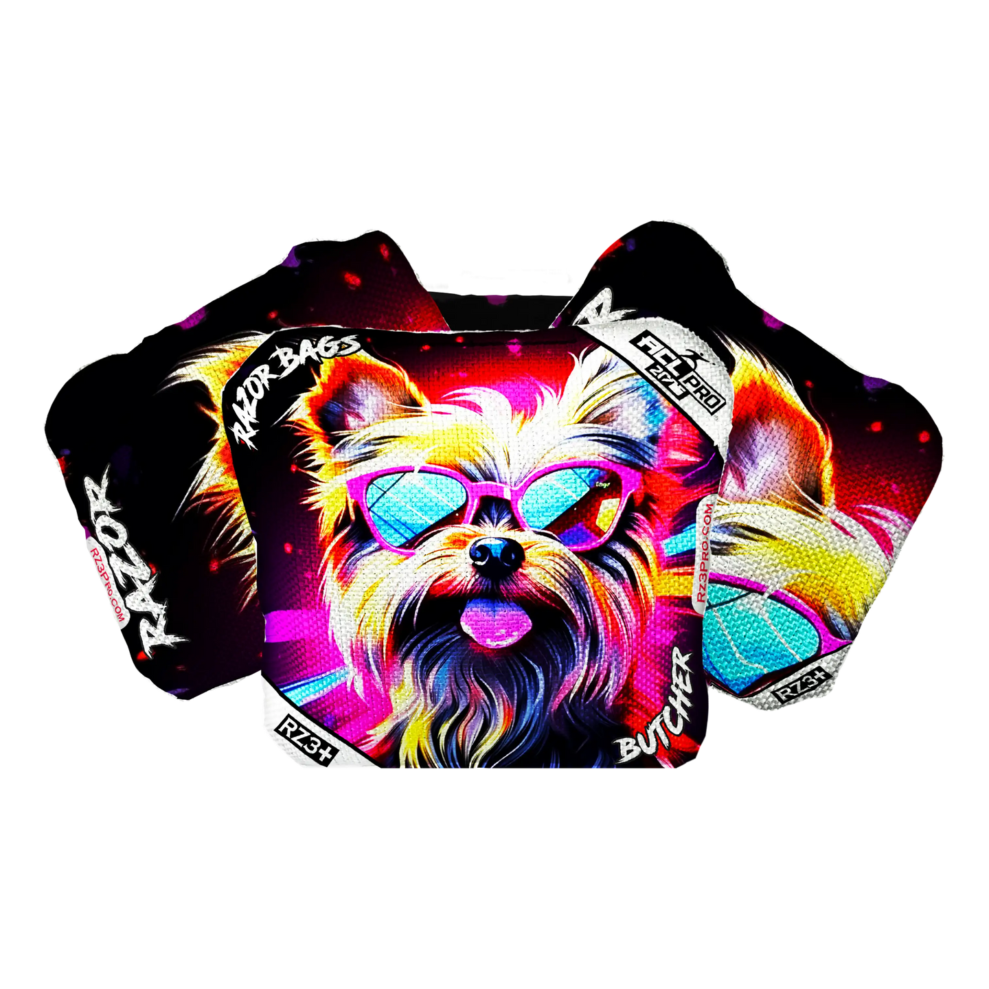 Butcher | Yorkie | ACL PRO Razor Cornhole Bags