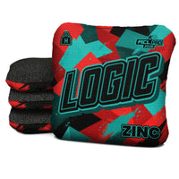 Logic Cornhole Angle Splat - Teal Red - ACL PRO 2026 BAGS - MULTIPLE BAG SERIES - Set of 4 bags