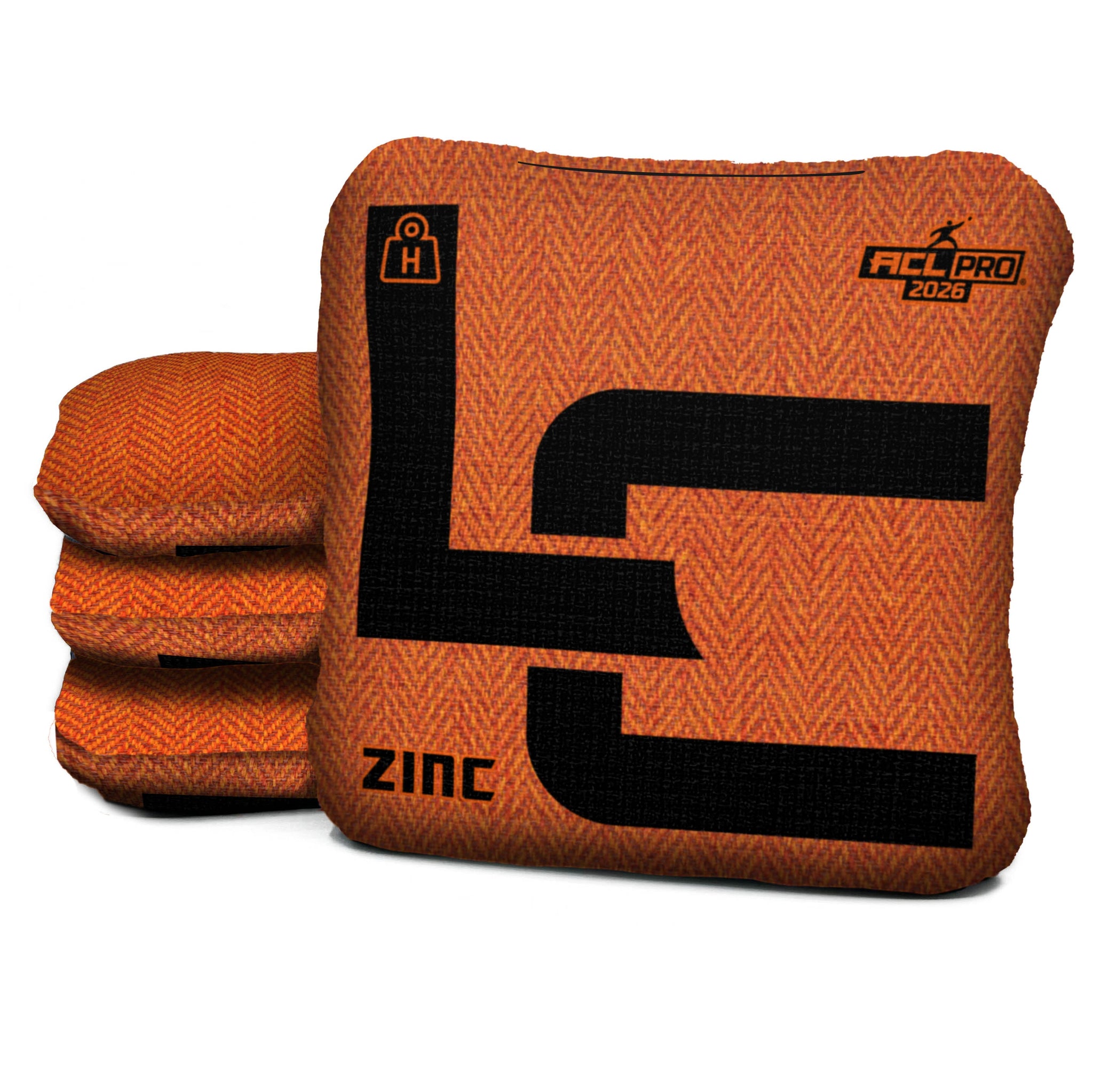 Logic Cornhole - LC - Orange - ZINC - ACL PRO 2026 BAGS - Custom Name Option- Set of 4 bags