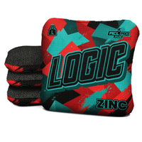 Logic Cornhole Angle Splat - Teal Red - ACL PRO 2026 BAGS - MULTIPLE BAG SERIES - Set of 4 bags