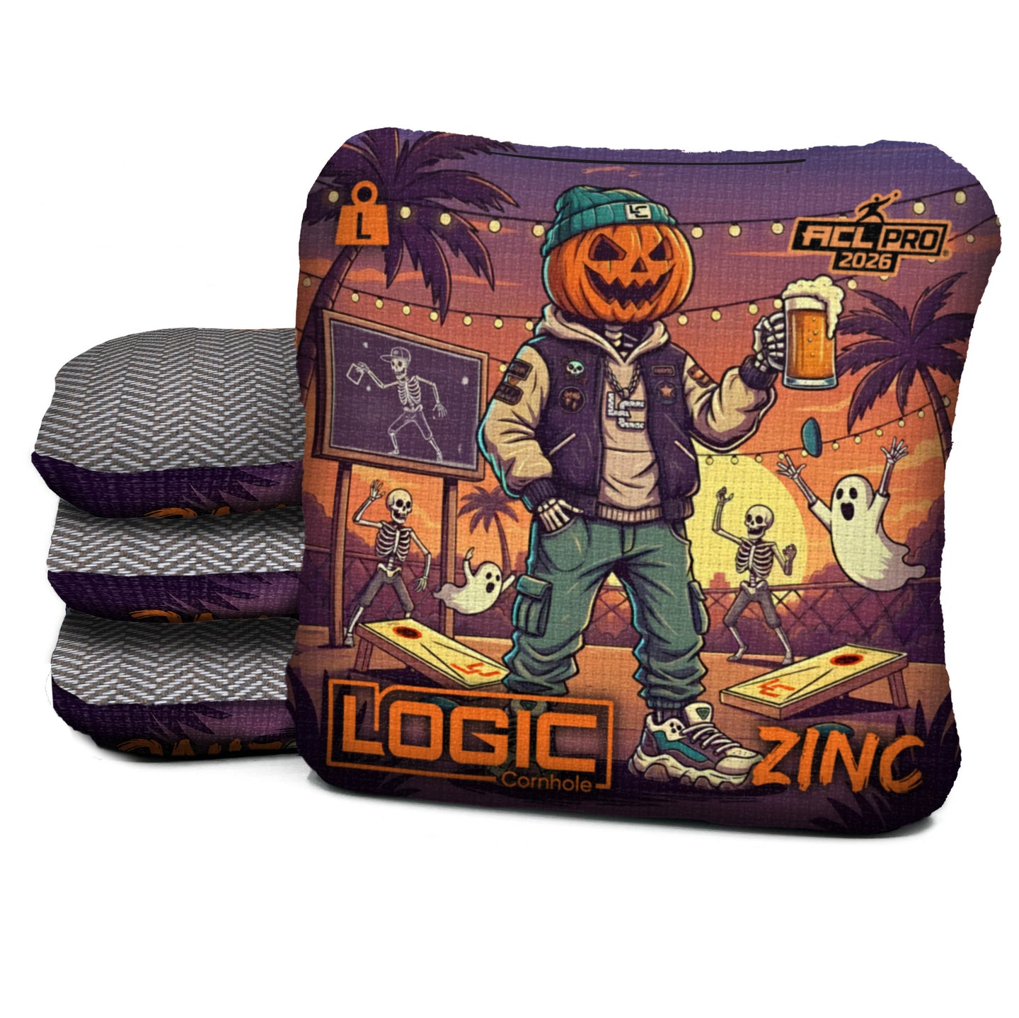 Logic Cornhole - Jack-O-Slinger  - ACL PRO 2026 BAGS - MULTIPLE BAG SERIES - Set of 4 bags