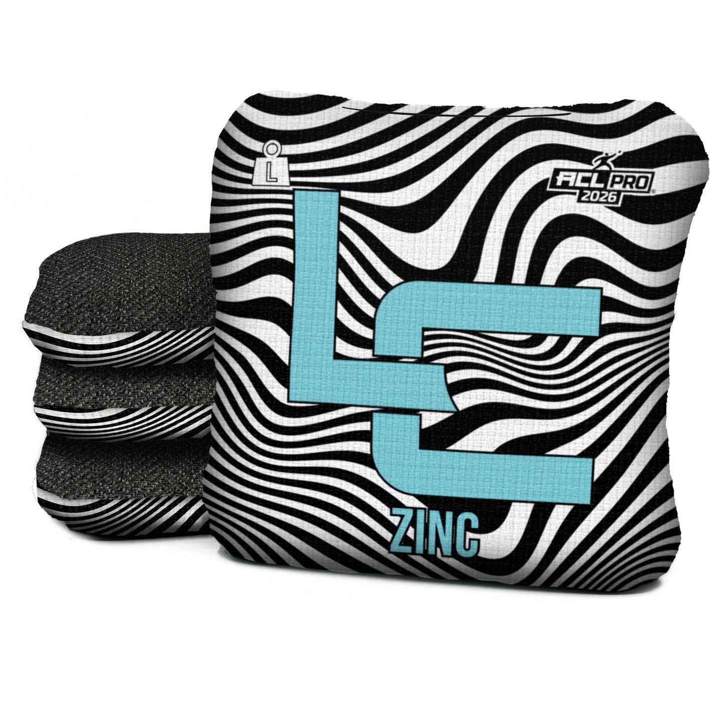 Logic Cornhole - ILLUSION - LC - AQUA BLUE - ACL PRO 2026 BAGS - MULTIPLE BAG SERIES - Set of 4 bags